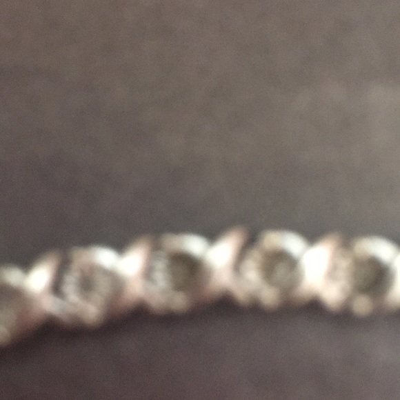 Heavy sterling bracelet with tiny diamond chips 💎 - Picture 4 of 4